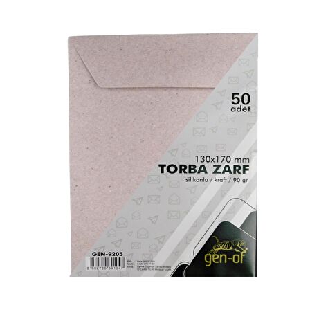 Gen-Of Torba Zarf 13x17 Kraft 90 GR Silikonlu 50 li