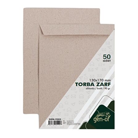 Gen-Of Torba Zarf 13x17 Kraft 90 GR Silikonlu 50 li