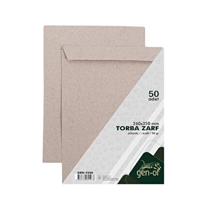 Gen-Of Torba Zarf 26x35 Kraft 90 GR Silikonlu 50 li