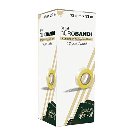 Gen-Of 12mmx33m Selefon Bant 12 Adet 