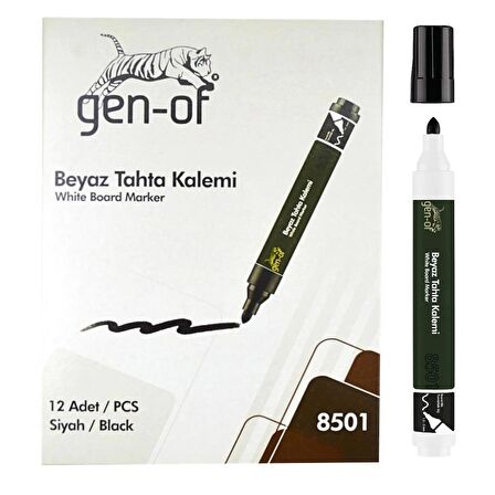 Gen-Of Beyaz Tahta Kalemi Siyah (GEN-8501) 12 Adet