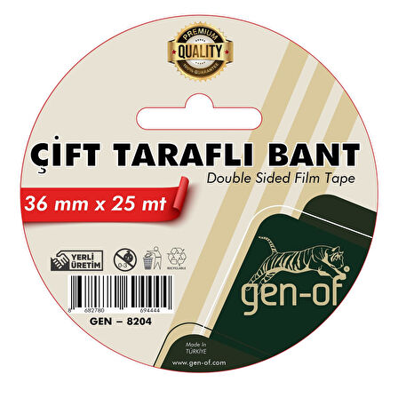 Gen-Of Çift Taraflı Bant 36x25 m (GEN-8204)