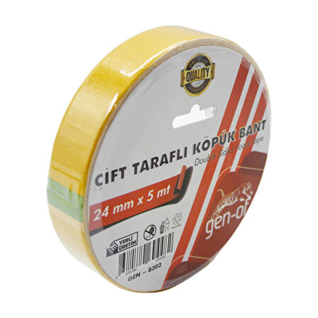 Gen-Of Çift Taraflı Köpük Bant 24x5 m (GEN-8303)