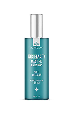 Rosemary Water Hair Sprey - Kolajenli Saç Toniği-%100 Doğal Biberiye Mayalı