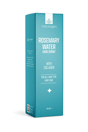 Rosemary Water Hair Sprey - Kolajenli Saç Toniği-%100 Doğal Biberiye Mayalı