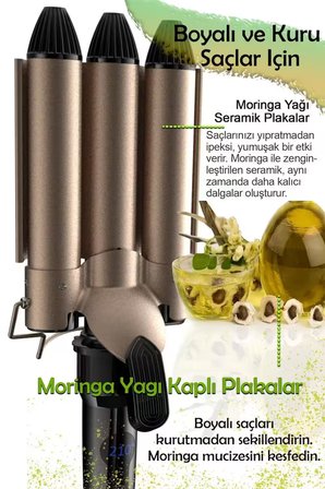 Hrs-960 4 Parça Saç Şekillendirme Seti - Wag Maşa & Afro İnce Maşa & 32 mm Maşa