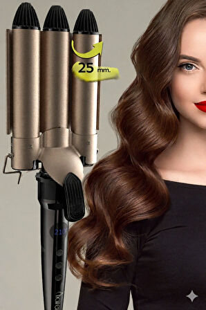 Hrs-960 4 Parça Saç Şekillendirme Seti - Wag Maşa & Afro İnce Maşa & 32 mm Maşa