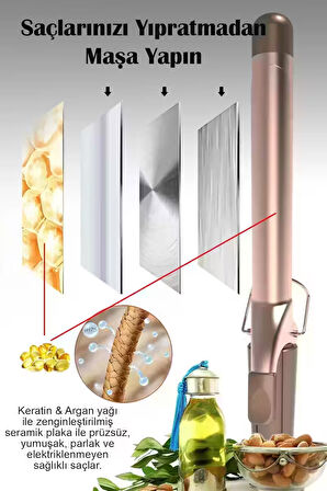 Hairens Hrs-710 Seramik Uzun Saç Maşası 19 Mm.