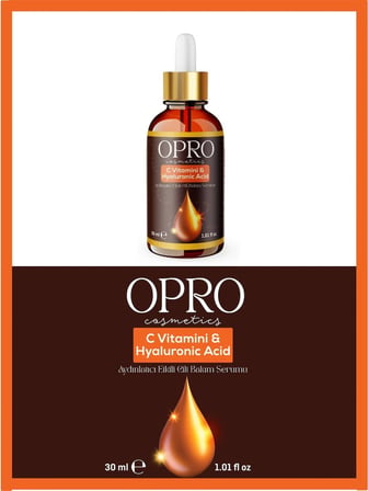 Cosmetics C Vitamini & Hyaluronik Asit Aydınlatıcı Etkili Cilt Bakım Serumu 30 ml - Niacinamide