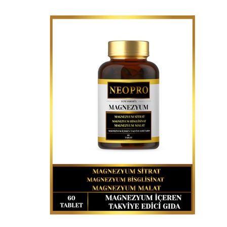 Neopro Magnezyum Sitrat Bisglisinat ve Malat 60 Tablet Takviye Edici Gıda