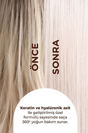 Saç Bakım Maskesi, 360° Yoğun Onarıcı Keratin Ve Hyaluronic Asit Içeren Besleyici Saç Maskesi 250ml