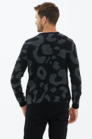 Sıfır Yaka Triko Kazak  - Siyah