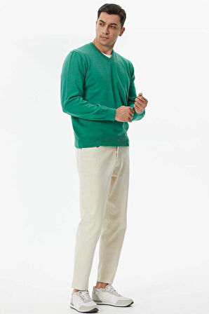 V Yaka Triko Kazak  - Yeşil