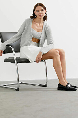 Hırka Atlet İkili Triko Takım  - Açık Gri