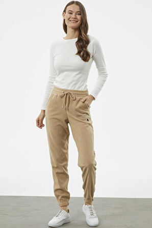 Beli Lastikli Jogger Eşofman Altı - Kamel