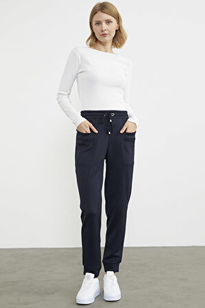 Scuba Kumaş Cepli Eşofman Altı - Lacivert