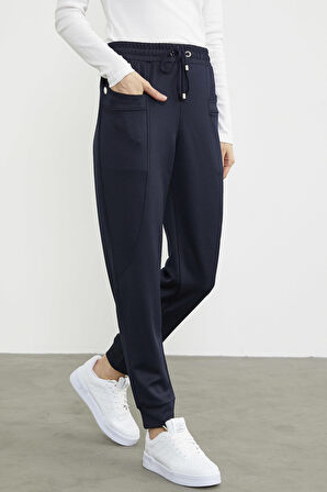 Scuba Kumaş Cepli Eşofman Altı - Lacivert