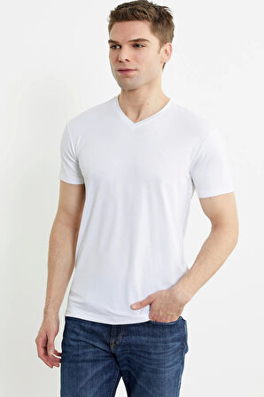 Sementa V Yaka Basic Triko T-Sihirt 82774 