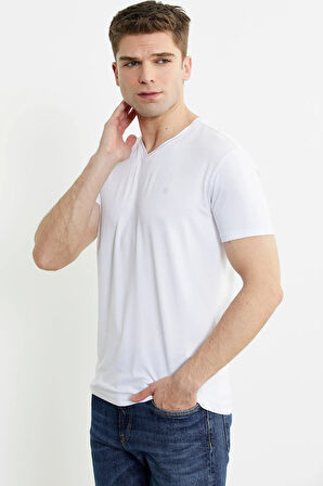 Sementa V Yaka Basic Triko T-Sihirt 82774 