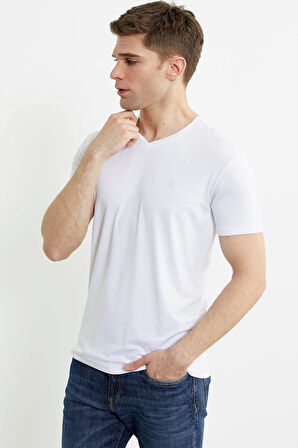 Sementa V Yaka Basic Triko T-Sihirt 82774 