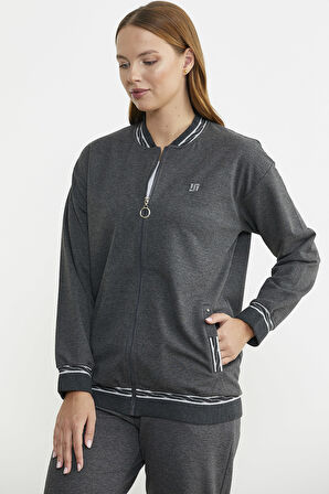 Triko Kombinli Tunik Eşofman Takım - Antrasit