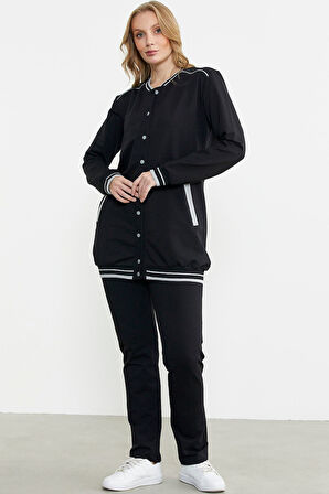 Sementa Renk Konbinli Rahat Kalıp Tunik Eşofman Takım 76740 