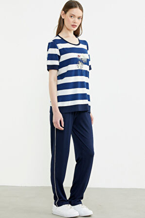Sementa Rahat Kalıp Çizgili Pijama Takım 76476 