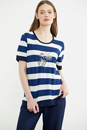 Sementa Rahat Kalıp Çizgili Pijama Takım 76476 