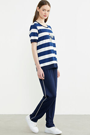 Sementa Rahat Kalıp Çizgili Pijama Takım 76476 