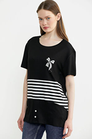 25Y2231-60086 SEMENTA BASKILI ÇİZGİ DTY. TSHIRT