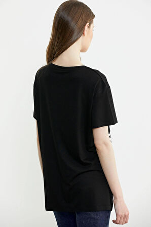 25Y2231-60086 SEMENTA BASKILI ÇİZGİ DTY. TSHIRT