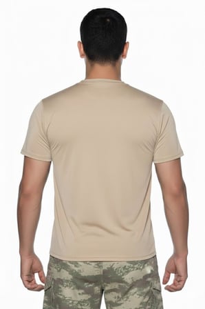 Single Sword Kısa Kol Microfiber T-Shirt Askeri ve Outdoor Microfiber Üst İçlik Fanila Tişört(HAKİ-XL)