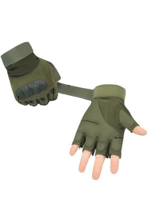 Single Sword Yarım Parmak Taktik Eldiven Bisiklet Motosiklet Outdoor Eldiven(BEJ-XL)