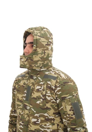 Single Sword Su Geçirmez Kamuflaj Erkek Softshell Parka(MULTİCAM-XL)