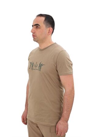 Single Sword Bisiklet Yaka Kısa Kollu Baskılı T-Shirt Tişört