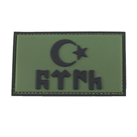 Single Sword GÖKTÜRK Plastik Patch - Peç KIRMIZI1
