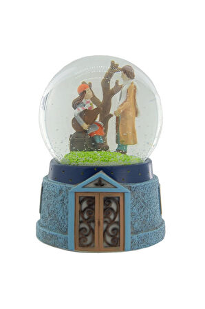 Işıklı Müzikli Kar Püskürtmeli Büyük Boy Pilli Kar Küresi 16x32 No-56