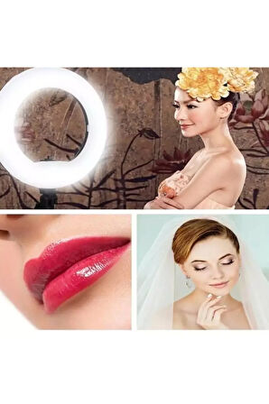 Youtuber Led Işıklı Halka 13 Inch Selfie/yayıncı/makyaj Işığı 210 Cm Tripod