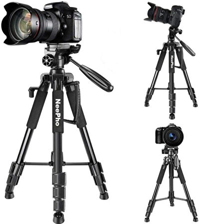 Profesyonel Np-8850 Kamera Ve Telefon Standlı Ayarlanabilir 175cm Tripod