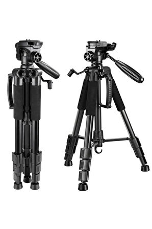 Profesyonel Np-8850 Kamera Ve Telefon Standlı Ayarlanabilir 175cm Tripod