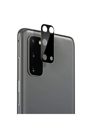 Siyah Galaxy A02s Uyumlu Kamera Lens Koruyucu