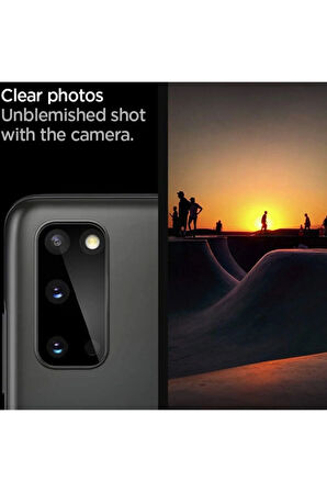 Siyah Galaxy A02s Uyumlu Kamera Lens Koruyucu