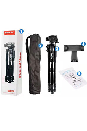 Np-8820 150 Cm Tripod Profesyonel Telefon Kamera Tutucu Çantalı Tripod