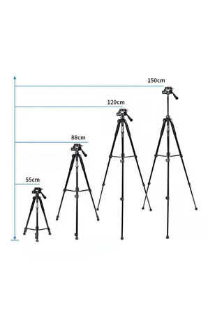 Np-8820 150 Cm Tripod Profesyonel Telefon Kamera Tutucu Çantalı Tripod