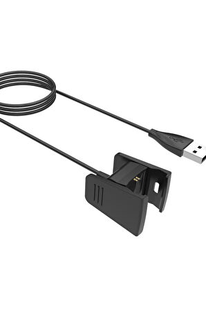 Fitbit Charge 2 Ile Uyumlu Akıllı Saat Usb Şarj Kablosu Siyah