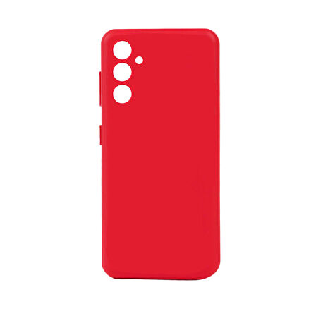 Galaxy A14 ile uyumlu Kılıf Soft Pürüzsüz Bye Silikon Kırmızı