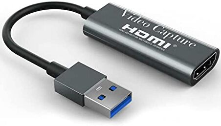 Coverzone Type C Video Capture Yakalama Kartı Uçlu HDMI to Type-C PC Bilgisayar Video Adaptör Çevirici