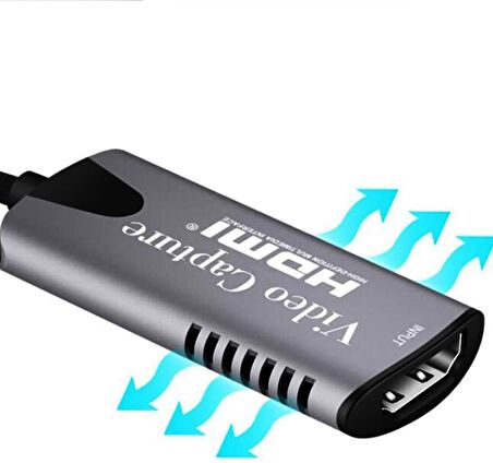 Coverzone Type C Video Capture Yakalama Kartı Uçlu HDMI to Type-C PC Bilgisayar Video Adaptör Çevirici