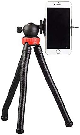 Coverzone Flexible Youtuber 30cm Ahtapot 360 Derece 320gr Selfie Telefon Tutuculu 3 Ayaklı All in one Tripod