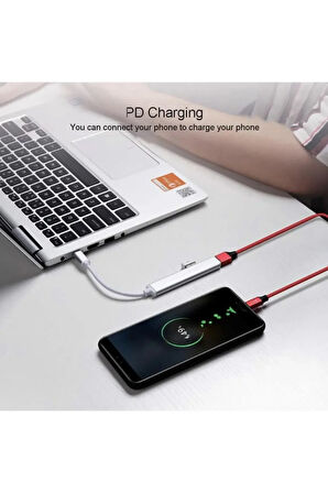 Type-c To Usb Hub 4 Port Çoklayıcı Macbook Ile Uyumlu Çoğaltıcı Adaptör